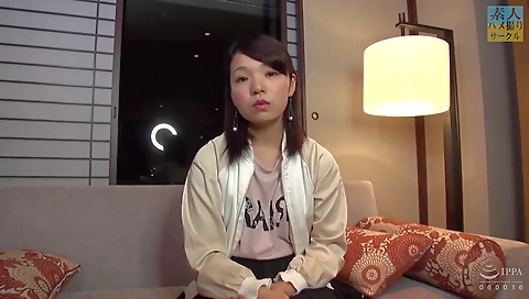 Sexy young chick masturbates with a slave