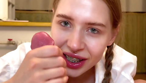 Cute blonde fucked and swallows cum teganet