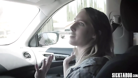 Sexy young blonde first time with her face