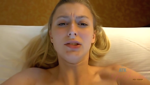 Sexy blonde slut is fucked and facial