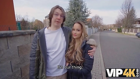 Sexy brunette hair with huge natural tits gets